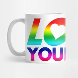 Love Yourself Rainbow Mug